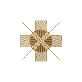 1006 Gold Cross 2 Gold| Cross Machine Embroidery Design