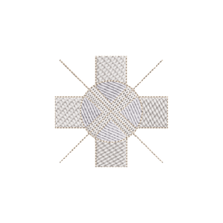 1006 Gold White Cross | Altar Linen Machine Embroidery Design