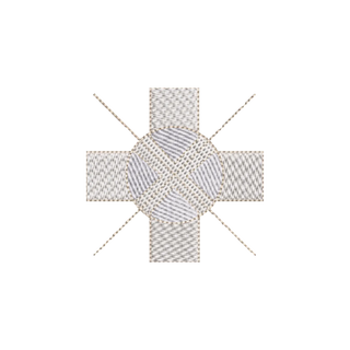 1006 Gold White Cross | Altar Linen Machine Embroidery Design