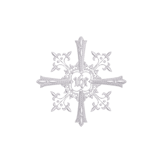 1014 Cross IHC Crowns | Altar Linen Machine Embroidery Design