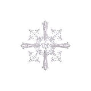 1014 Cross IHC Crowns | Altar Linen Machine Embroidery Design