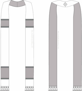 Modello di stola di pastori e sacerdoti larghi 3,5" | Modello di stola del clero stile 1003 