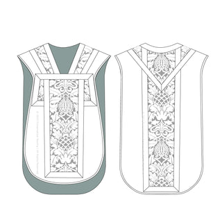 3011 V-Neck Trim Roman Chasuble Sewing Pattern | Latin Mass Chasuble