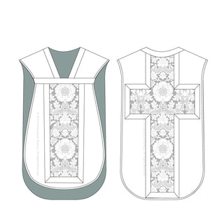 3012 Cross Back Roman Latin Mass Chasuble Sewing Pattern