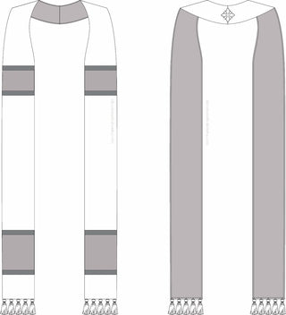 Modello di stola di pastori e sacerdoti larghi 4,5" | Modello di stola del clero stile 1004 