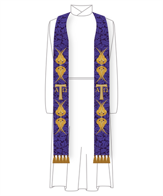 Advent Seraphim Pastor Stole | Purple Priest Advent Stoles