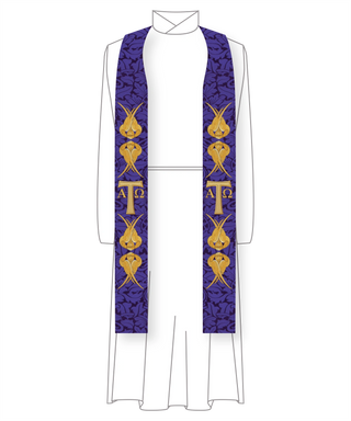 Advent Seraphim Pastor Stole | Purple Priest Advent Stoles