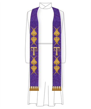 Advent Seraphim Pastor Stole | Purple Priest Advent Stoles