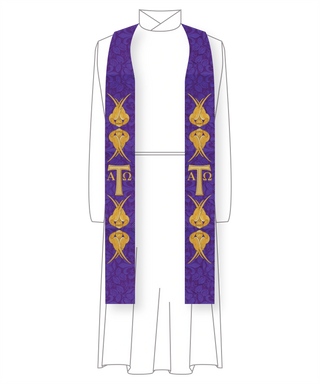 Advent Seraphim Pastor Stole | Purple Priest Advent Stoles