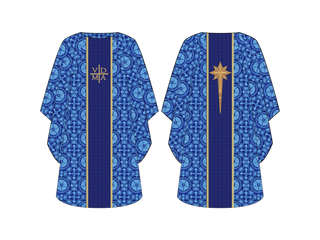 Advent Star Chasuble | Violet or Blue Priest Chasuble