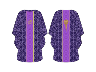 Advent Star Chasuble | Violet or Blue Priest Chasuble