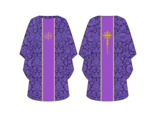 Advent Star Chasuble | Violet or Blue Priest Chasuble