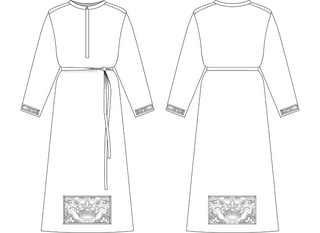 Traditional Linen Alb without Gathers | Church Vestment Sewing Pattern