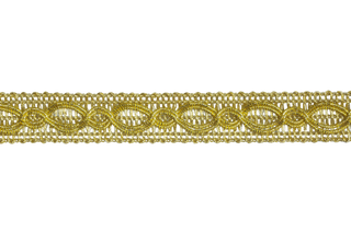 Gold Chain Braid Narrow Metallic Trim Historic Braid for Costumes