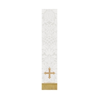 White Bible Marker Cross Altar Hanging | White Altar Hangings