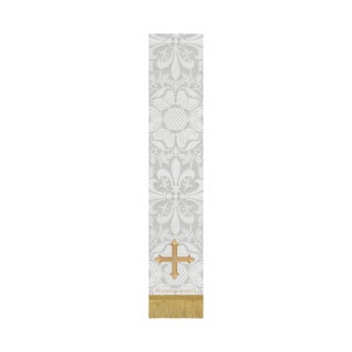 White Bible Marker Cross Altar Hanging | White Altar Hangings