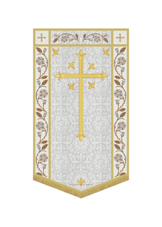 White Cross Processional Banner | White Processional Banner