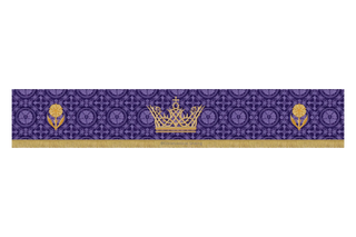 Advent Lattice Crown Rose Superfrontal | Violet Blue Altar Hanging