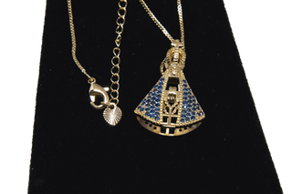 Double-Sided Virgin Mary Pendant Necklace