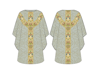 Ivory Priest Chasuble | Festival Priest Chasuble Ivory and Tapestry