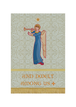 And Dwelt Among Us Banner Christmas Banner | White Church Banners