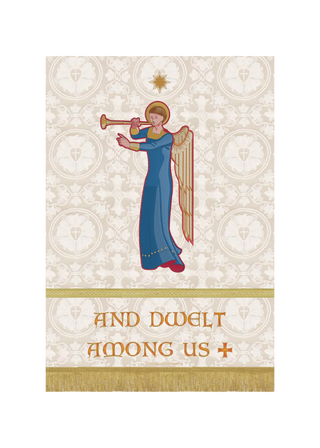 And Dwelt Among Us Banner Christmas Banner | White Church Banners