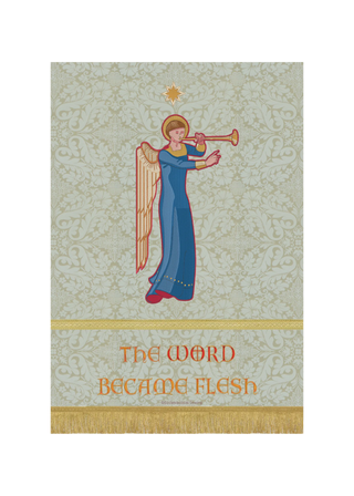 The Word Became Flesh Banner Christmas Banner | White Church Banners