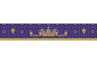 Advent Lattice Crown Border Star Superfrontal | Violet Altar Hanging