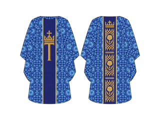 Advent Violet Tau Pastor Priest Chasuble | Violet Advent Priest Chasuble