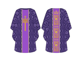 Advent Violet Tau Pastor Priest Chasuble | Violet Advent Priest Chasuble