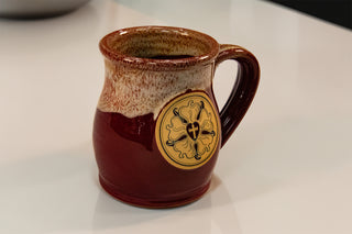 Limited Edition Luther Rose Cream and Maroon Tall Belly Mug