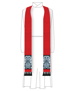 Martyr Stole with Black & Silver Clergy Liturgical Vestment