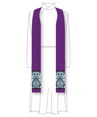 Martyr Stole with Black & Silver Clergy Liturgical Vestment