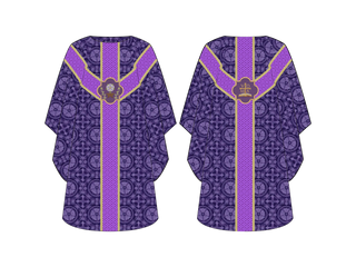 Messianic Rose Manger Advent Chasuble | Violet or Blue Priest Chasuble