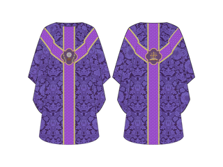 Messianic Rose Manger Advent Chasuble | Violet or Blue Priest Chasuble