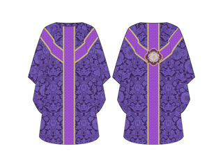 Messianic Rose Advent Chasuble |Violet or Blue Priest Chasuble