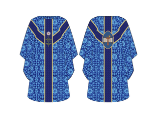 Blue Violet Advent Chasuble O Antiphons O Sapentia | Ecclesiastical Sewing