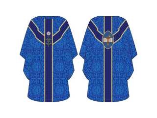 Blue Violet Advent Chasuble O Antiphons O Sapentia | Ecclesiastical Sewing