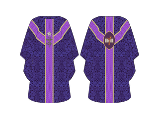 Blue Violet Advent Chasuble O Antiphons O Sapentia | Ecclesiastical Sewing