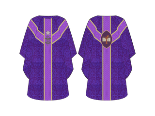 Blue Violet Advent Chasuble O Antiphons O Sapentia | Ecclesiastical Sewing