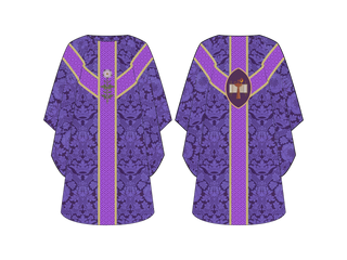 Blue Violet Advent Chasuble O Antiphons O Sapentia | Ecclesiastical Sewing