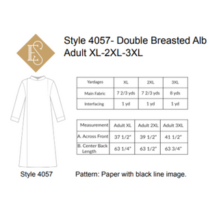 Double Breasted Alb Sewing Pattern | Alb Sewing Pattern