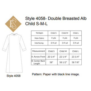 Double Breasted Alb Sewing Pattern | Alb Sewing Pattern