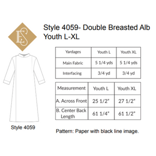 Double Breasted Alb Sewing Pattern | Alb Sewing Pattern