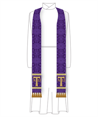 Tau Alpha Omega Pastor Stole | Purple Priest Advent Stoles