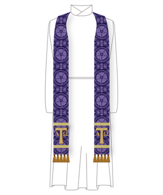 Tau Alpha Omega Pastor Stole | Purple Priest Advent Stoles