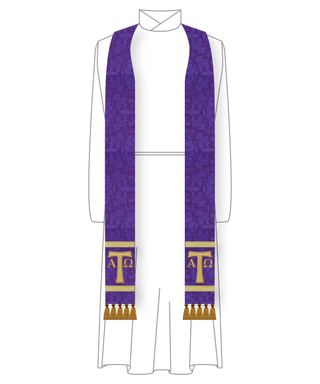 Tau Alpha Omega Pastor Stole | Purple Priest Advent Stoles