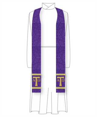 Tau Alpha Omega Pastor Stole | Purple Priest Advent Stoles