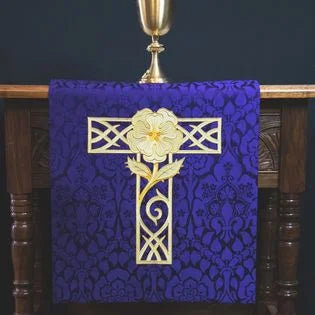 Advent Tau Cross Messianic Rose Pulpit Lectern Fall | Advent Tau Altar Hanging