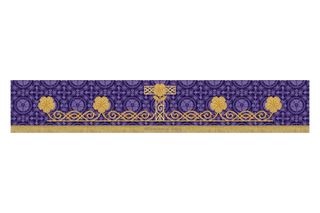 Advent Tau Cross Lattice Border Superfrontal | Altar Hanging